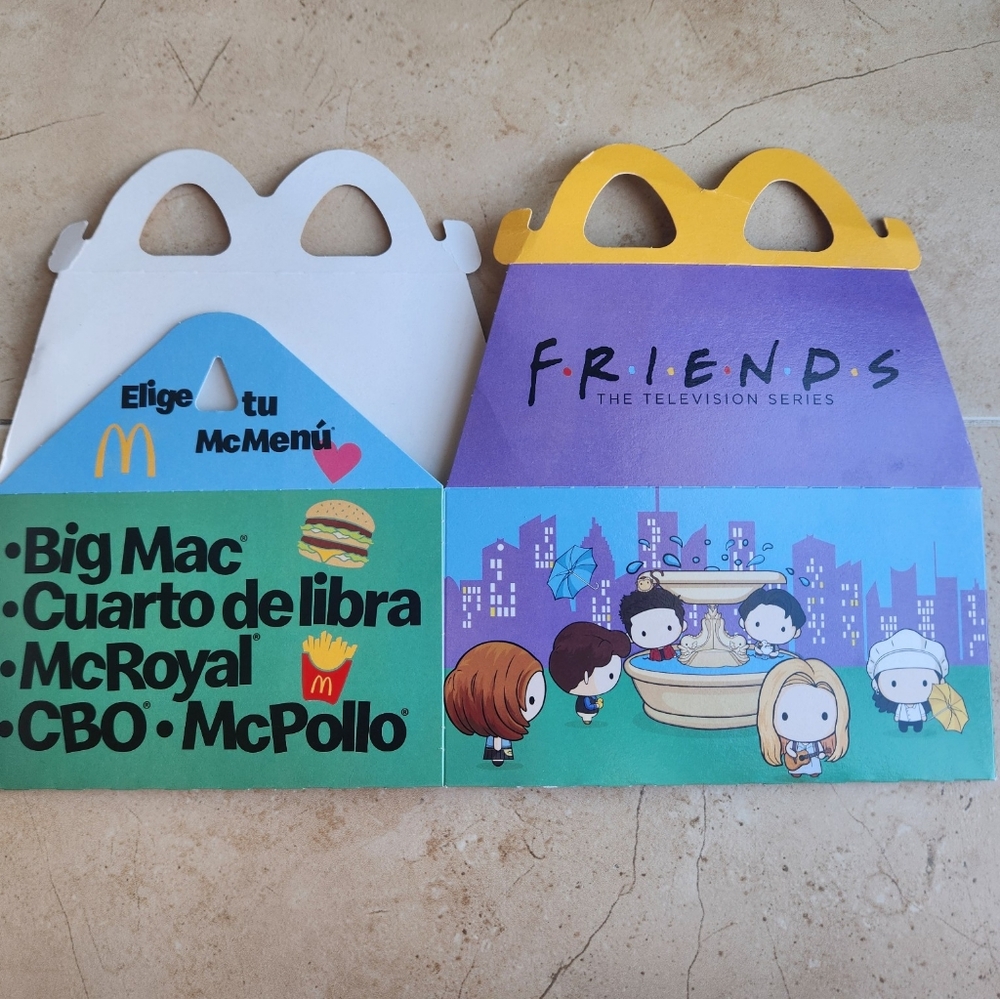 2024 McDonald's F.R.I.E.N.D.S TV Series Spain Happy Meal Toy 2 Boxes Only - Picture 2 of 2